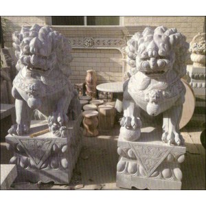 DW-1006_動物雕刻_石獅子