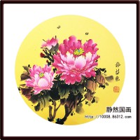 靜然國畫-牡丹卡片-JR-KPMD-Y-10016
