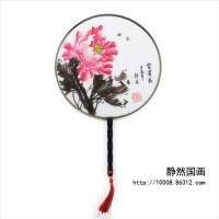 靜然國(guó)畫-牡丹圓扇-JR-YSMD-10002